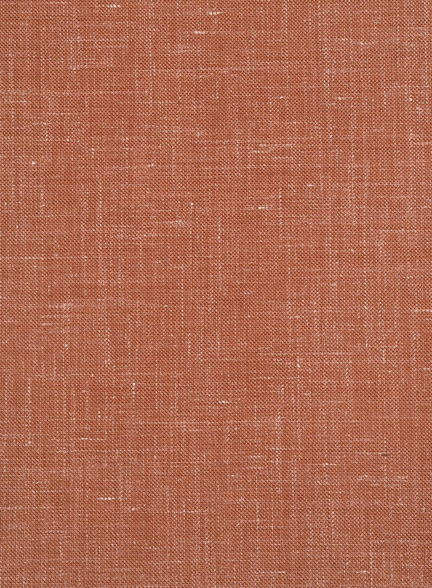 London Loom Orange Rust Travin Wool Linen Suit - Image 6