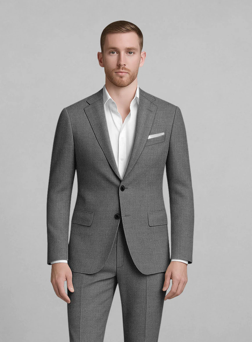 London Loom Orrenzo Birdseye Wool Jacket - Image 2