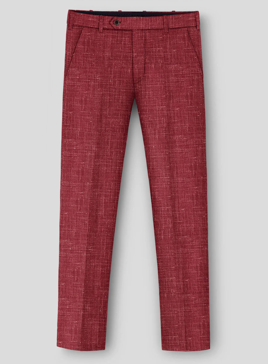 London Loom Red Enravo Wool Linen Suit - Image 3