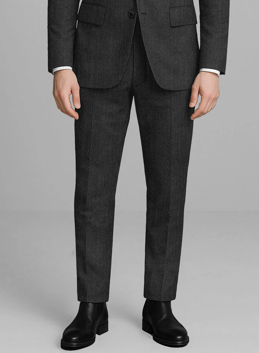 London Loom Taviano Herringbone Wool Suit - Image 5
