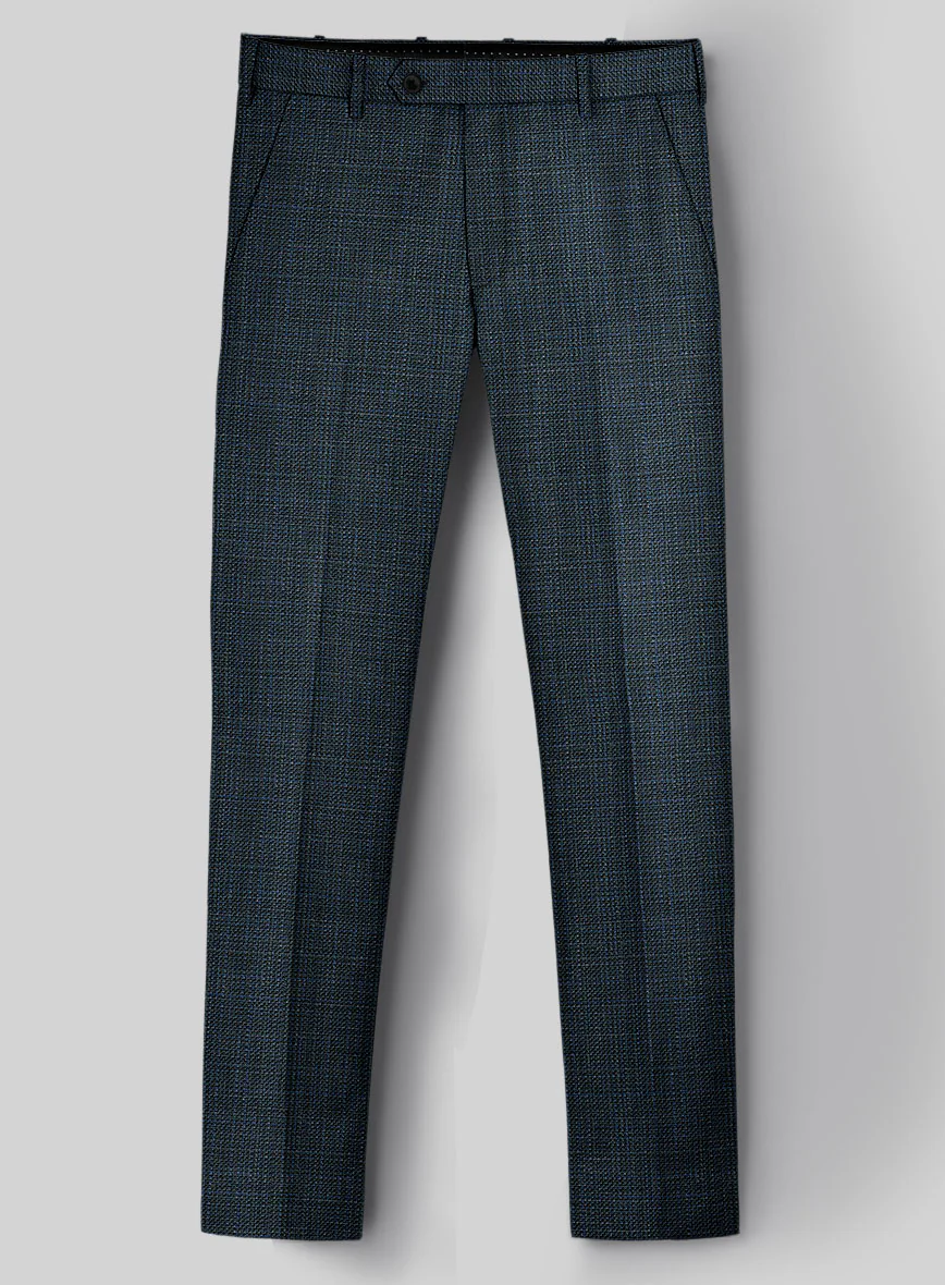 London Loom Teal Blue Ilaria Wool Silk Linen Suit - Image 7