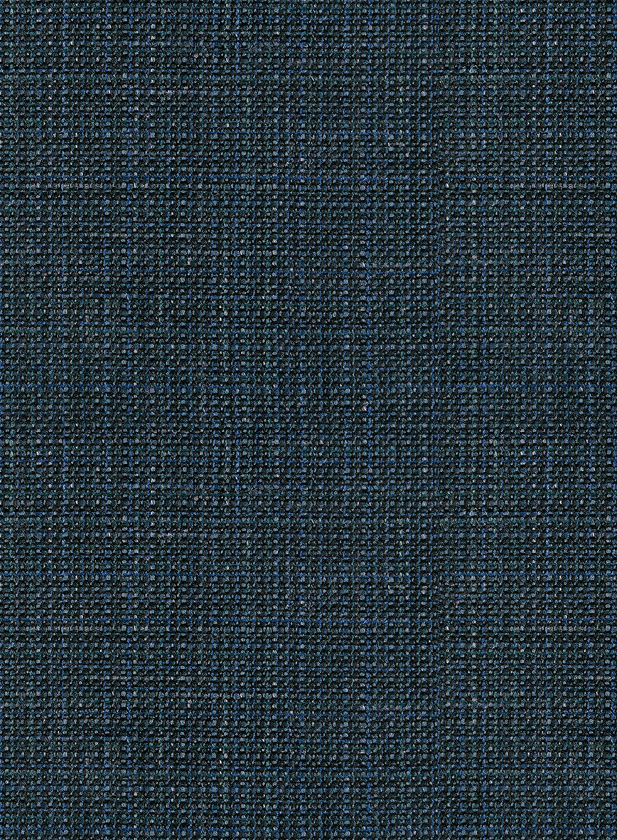 London Loom Teal Blue Ilaria Wool Silk Linen Suit - Image 8