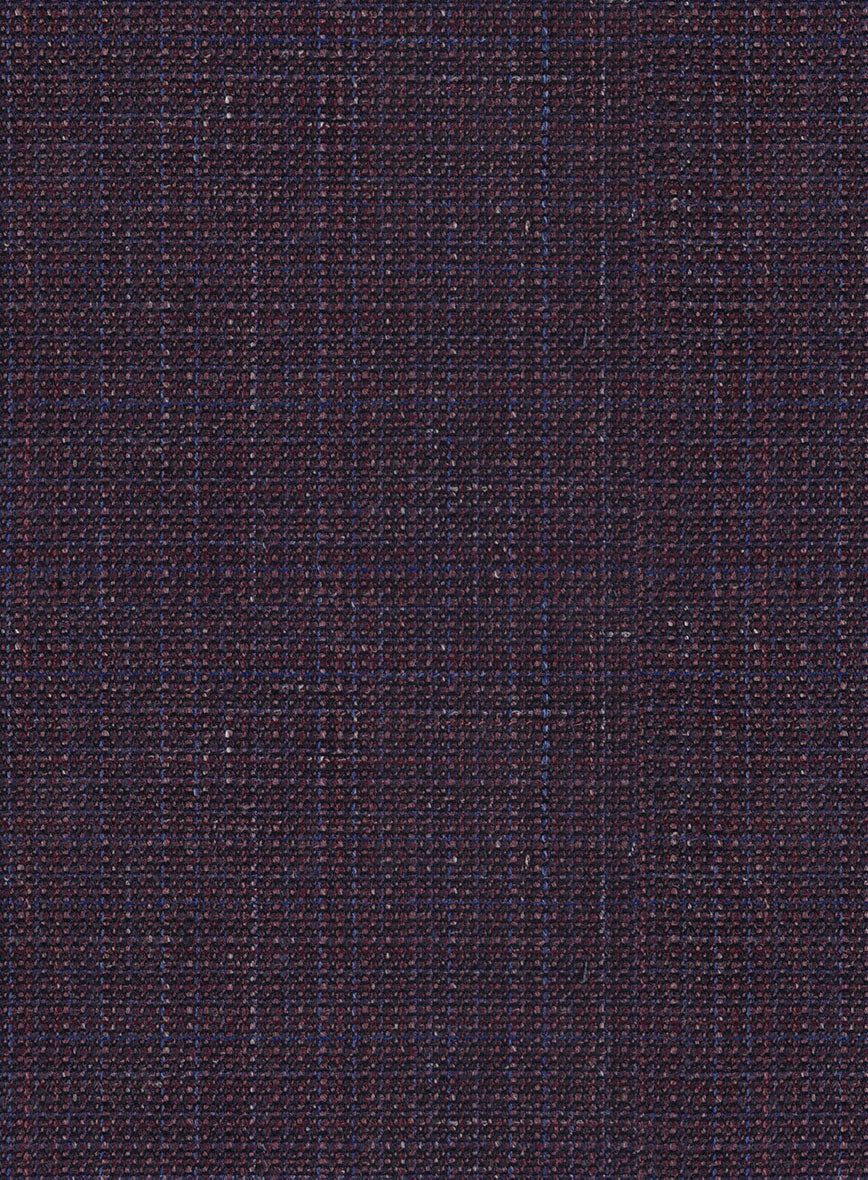 London Loom Wine Ilaria Wool Silk Linen Pants - Image 3