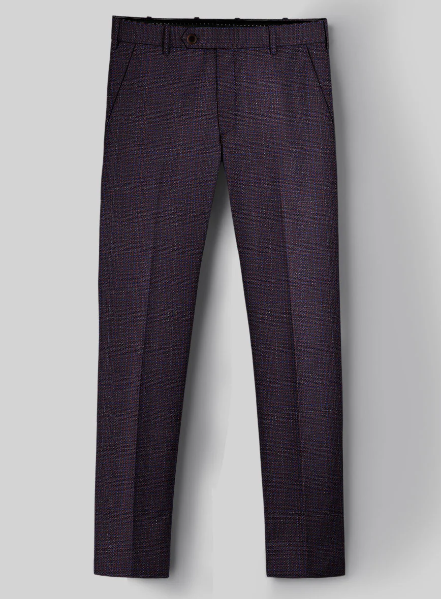 London Loom Wine Ilaria Wool Silk Linen Suit - Image 7