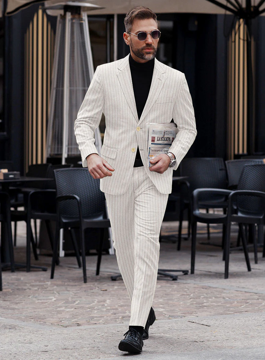 Loro Piana Benedetto Linen Wool Silk Suit - Image 2