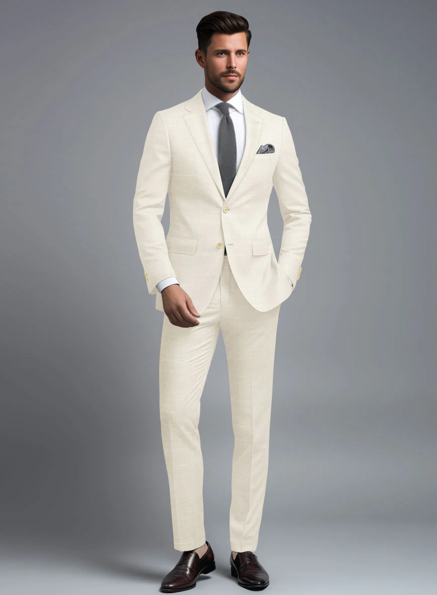 Loro Piana Bianchi Wool Silk Linen Suit - Image 2