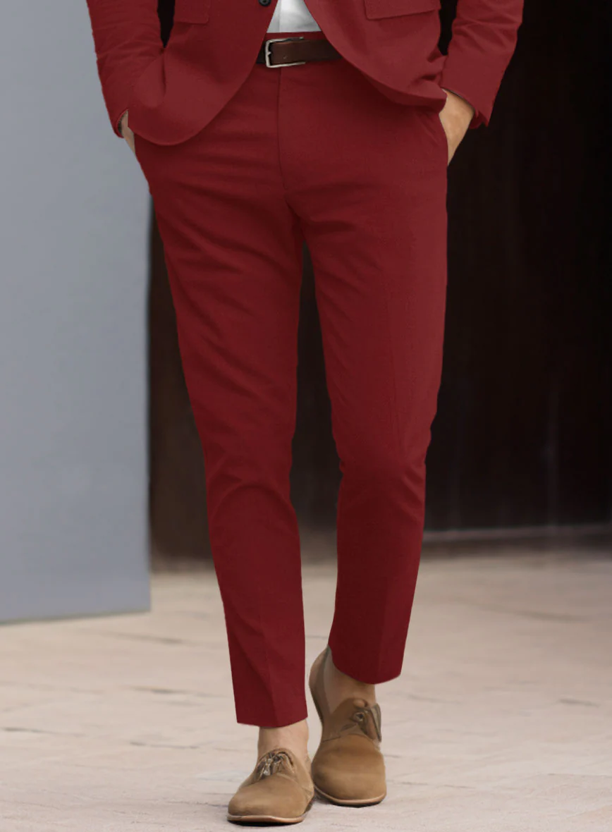Loro Piana Red Cotton Pants - Image 2
