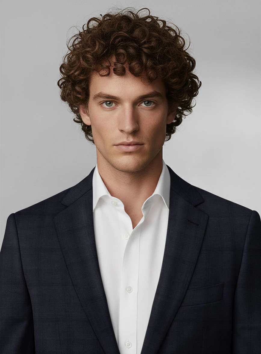 Loro Piana Zelander Blue Self Check Wool Suit - Image 3