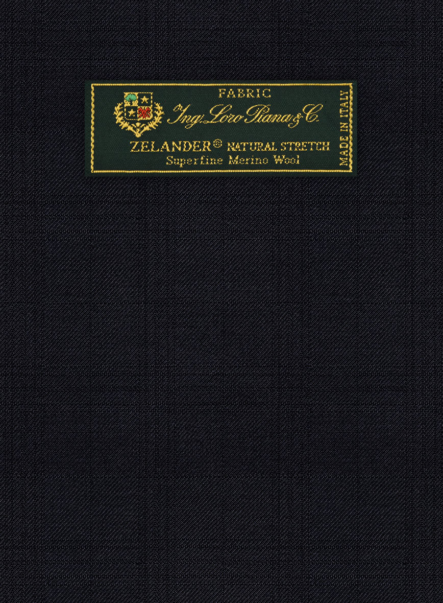Loro Piana Zelander Blue Self Check Wool Suit - Image 9