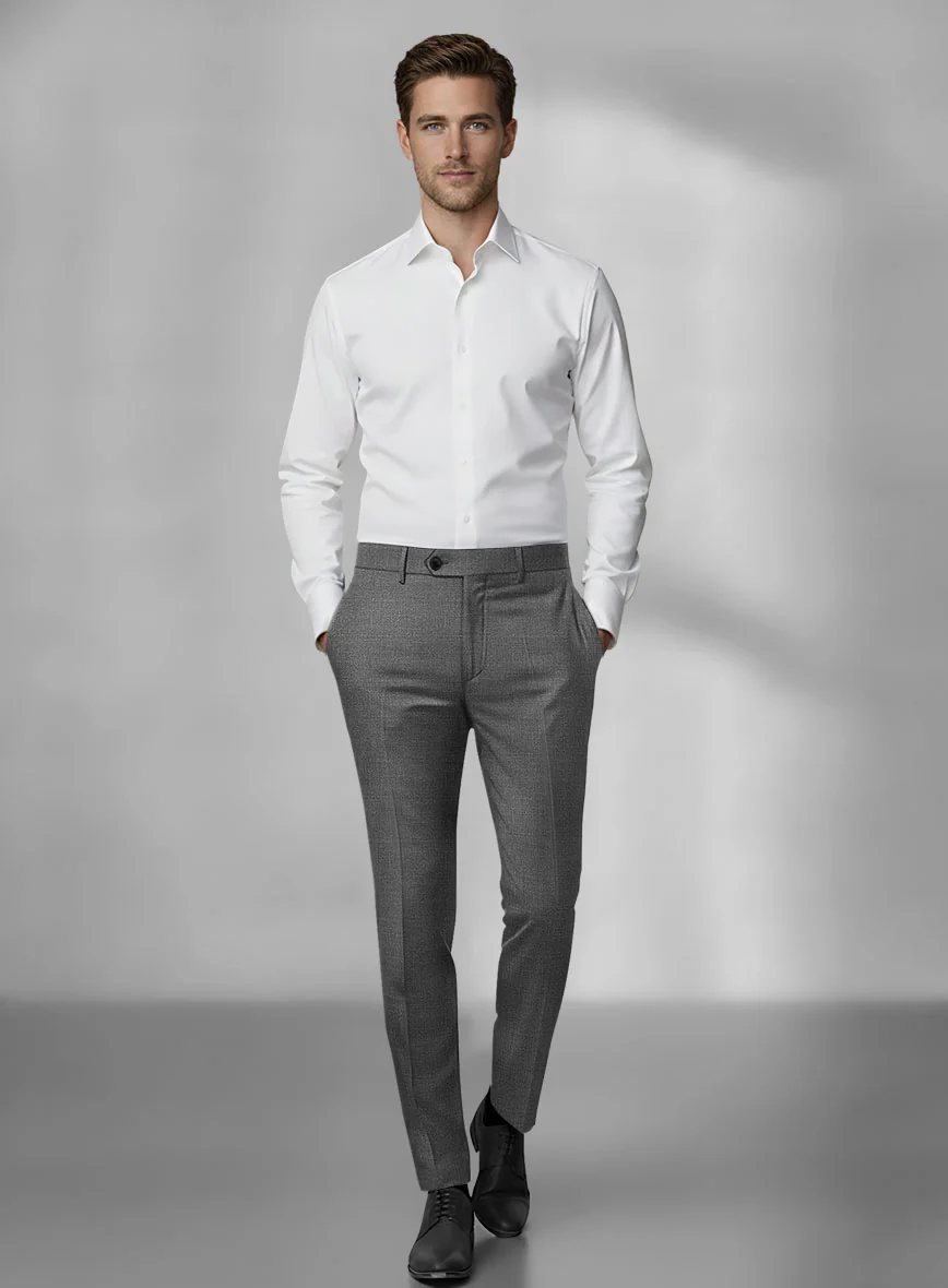 Loro Piana Zelander Gray Wool Pants - Image 3