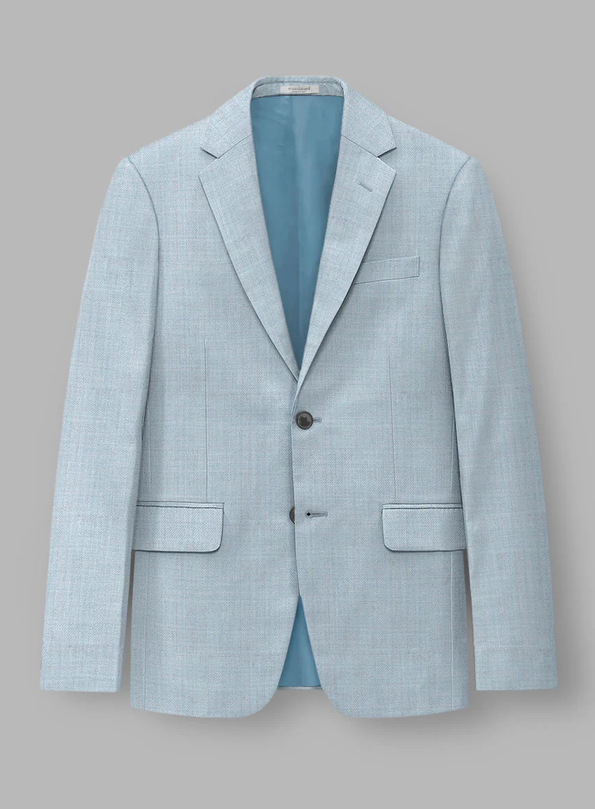 Loro Piana Zelander Light Blue Wool Suit - Image 2