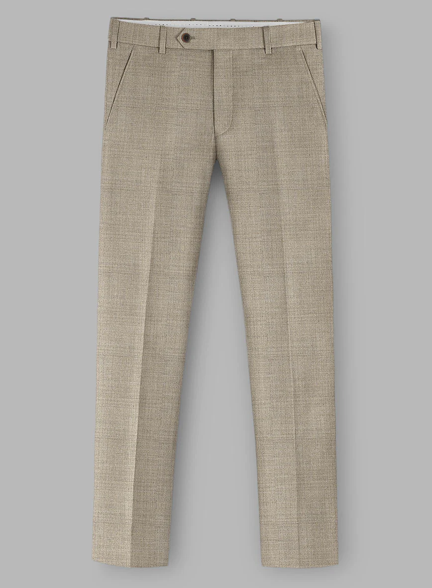 Loro Piana Zelander Light Brown Wool Pants - Image 2