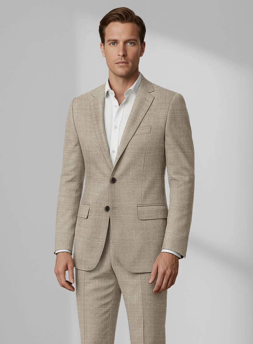 Loro Piana Zelander Light Brown Wool Suit - Image 3