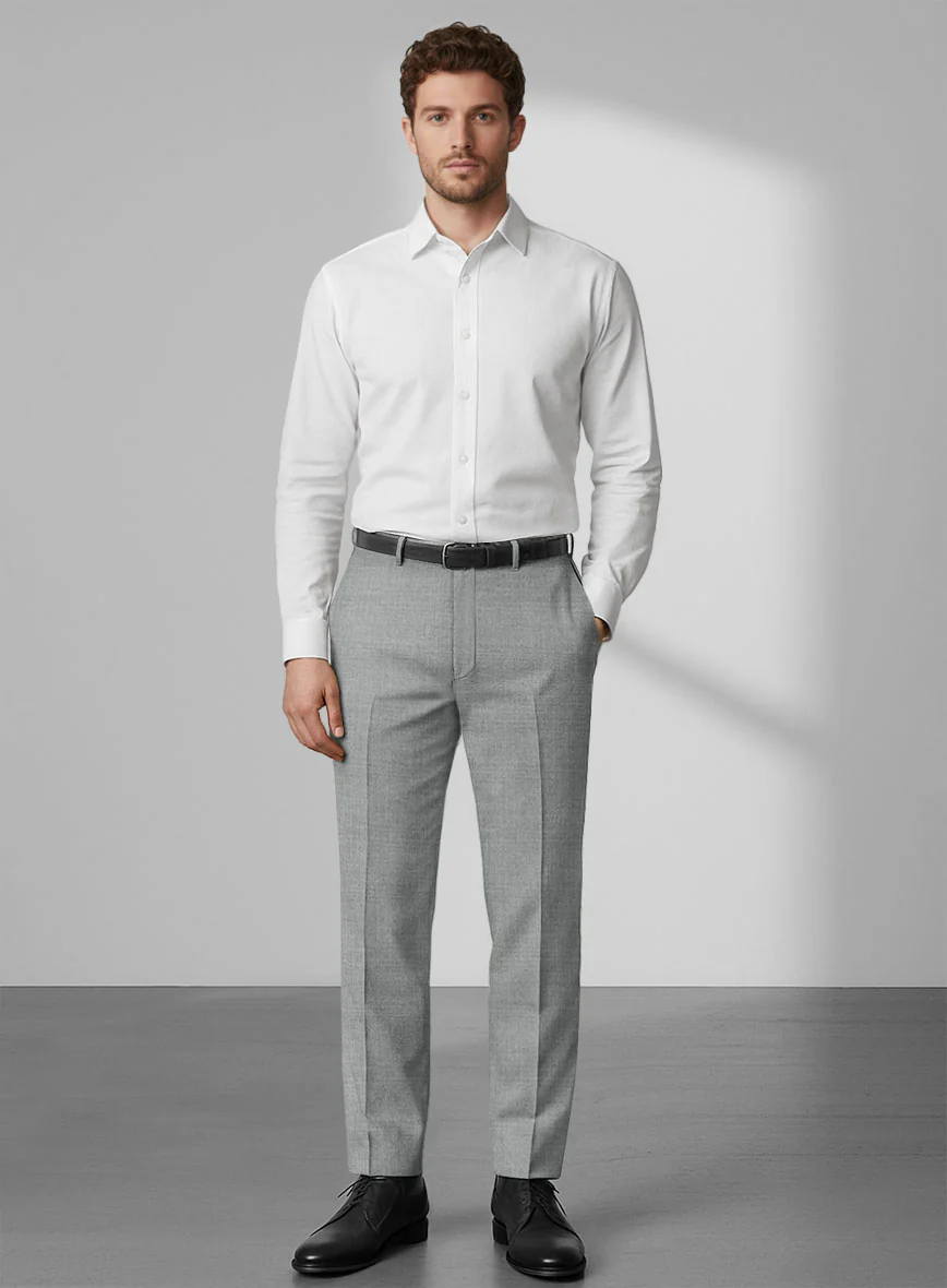 Loro Piana Zelander Light Gray Wool Pants - Image 3