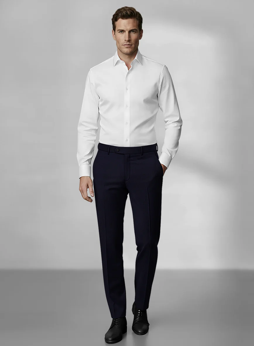 Loro Piana Zelander Navy Blue Wool Pants - Image 3