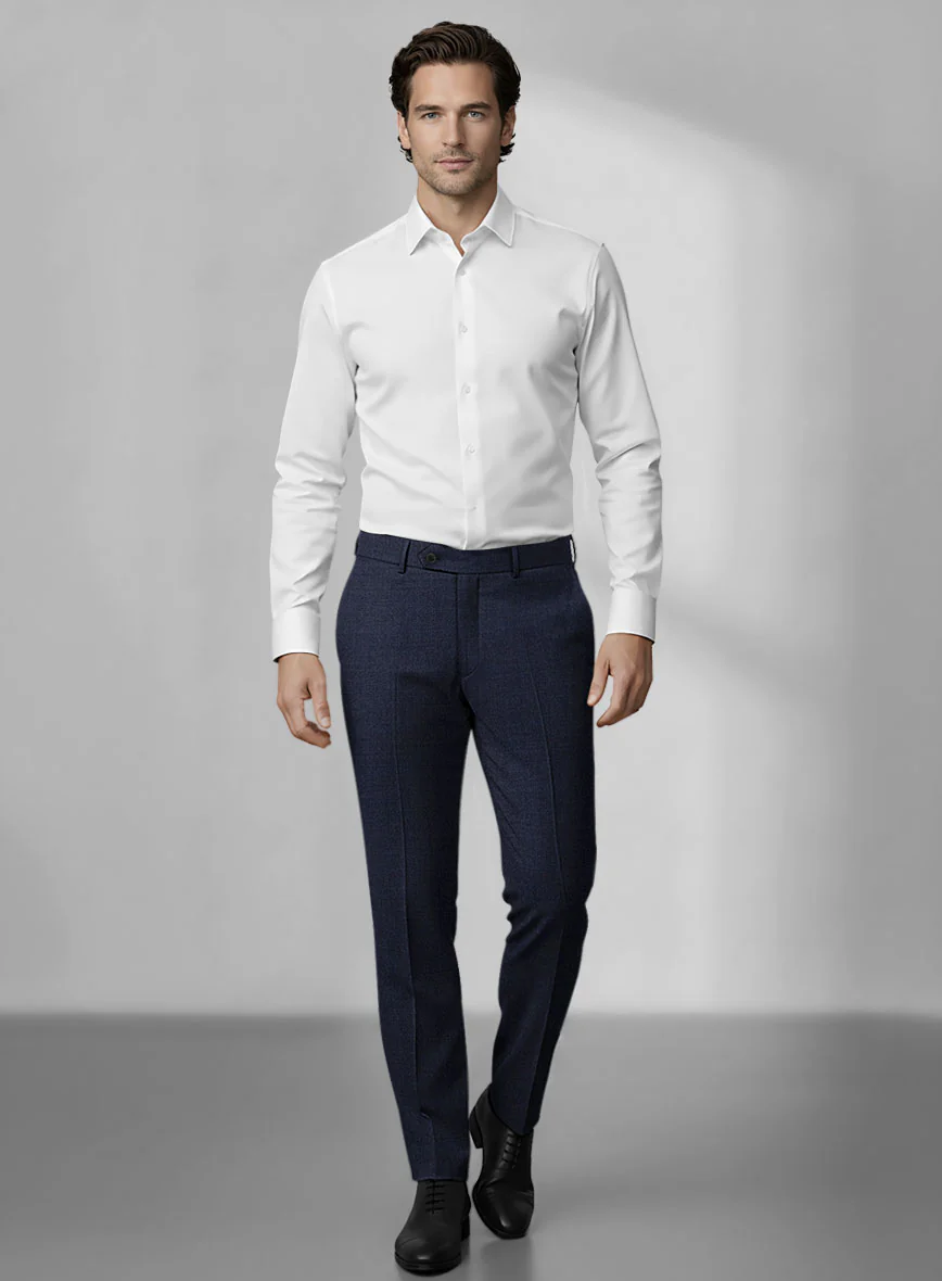 Loro Piana Zelander Steel Blue Wool Pants - Image 3