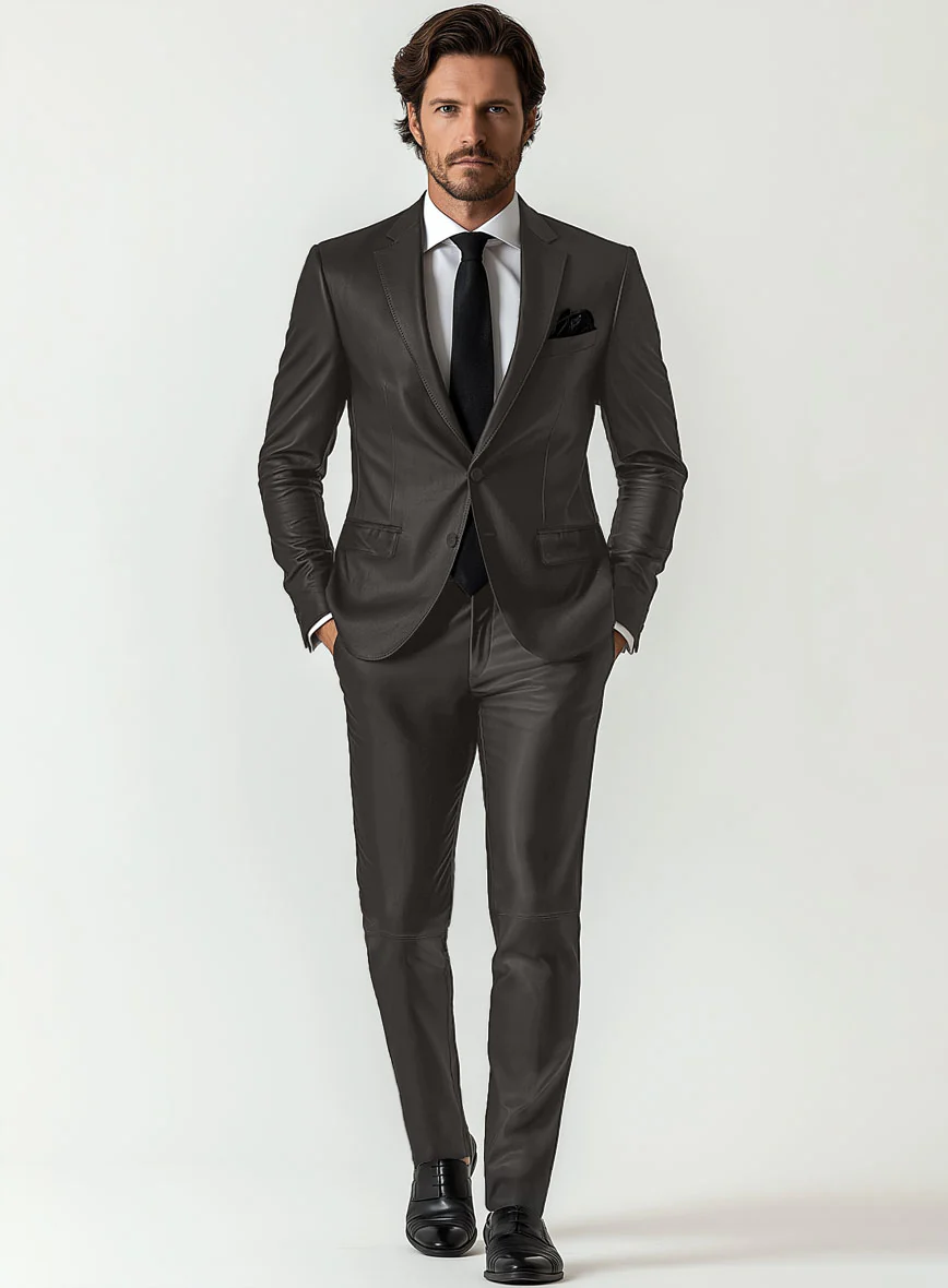 Louis Brown Leather Suit - Image 4