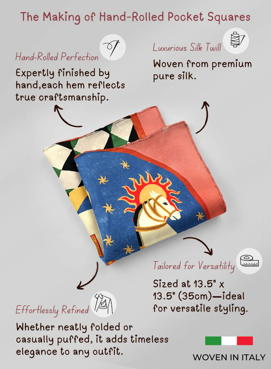 Luna & Sol Rider Silk Pocket Square - Image 5