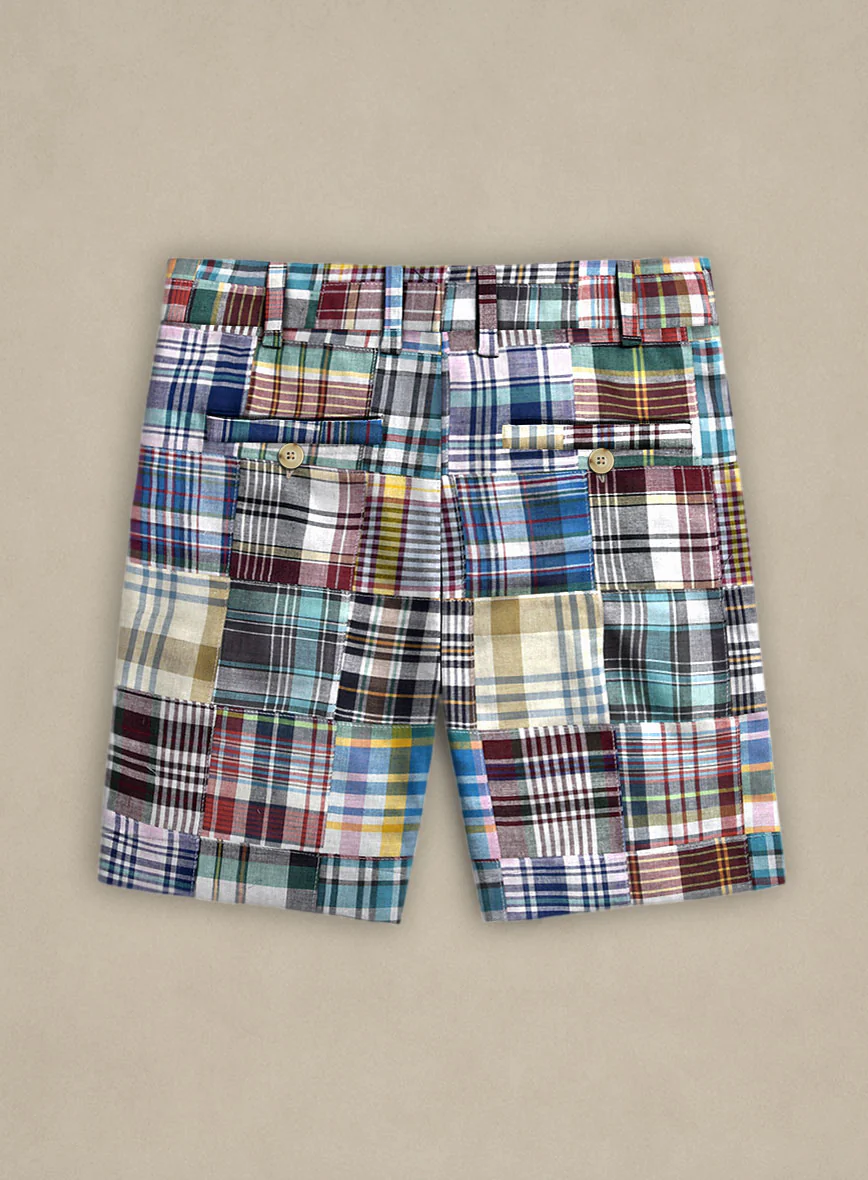 Madras Patchwork Shorts - Image 3