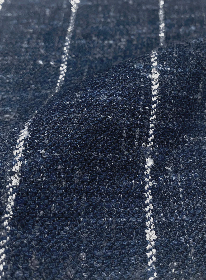 Maestro Lumel Silver Stripe Linen Wool Silk Jacket - Image 4
