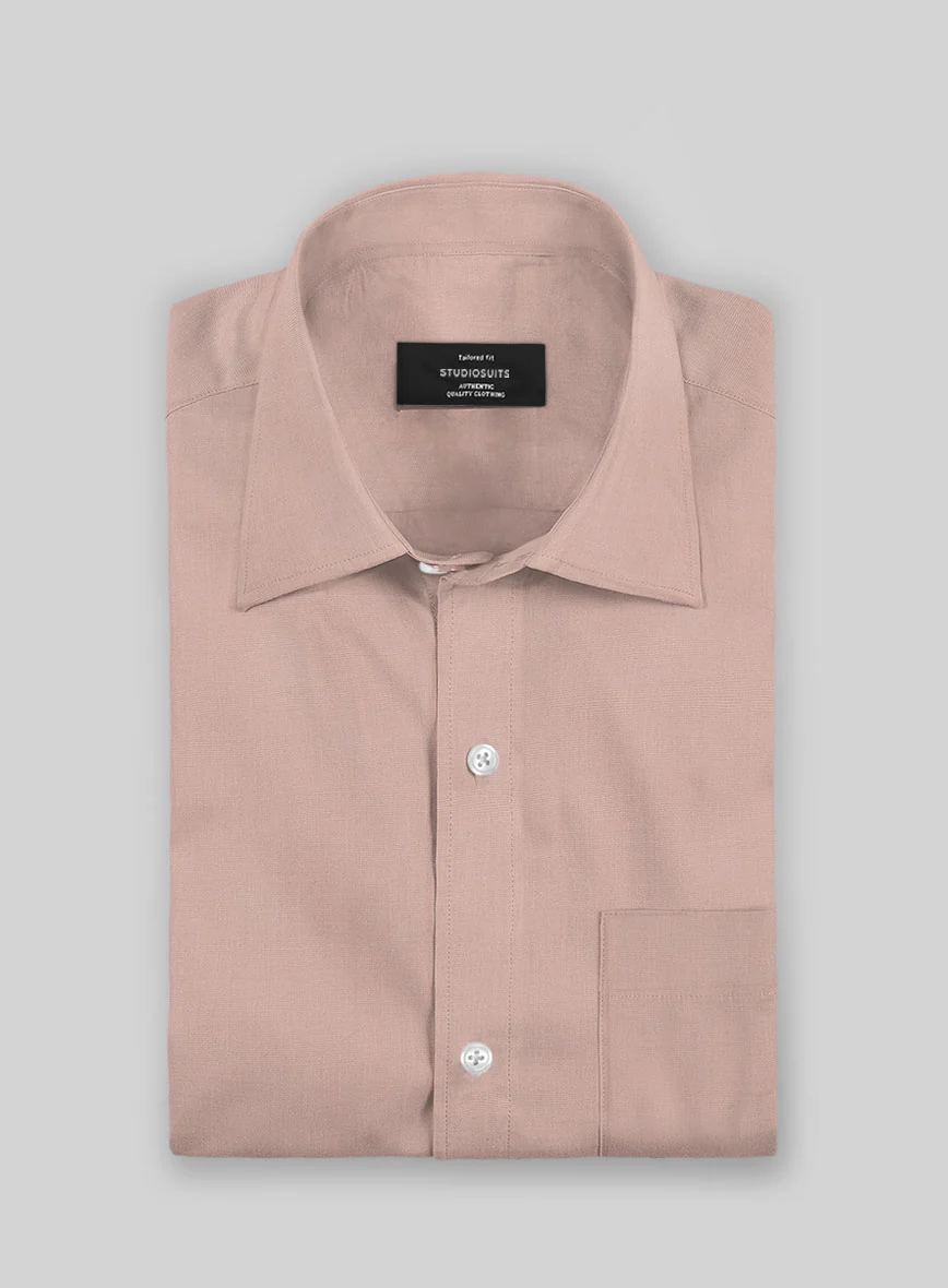Man Pink Stretch Poplene Shirt - Image 3