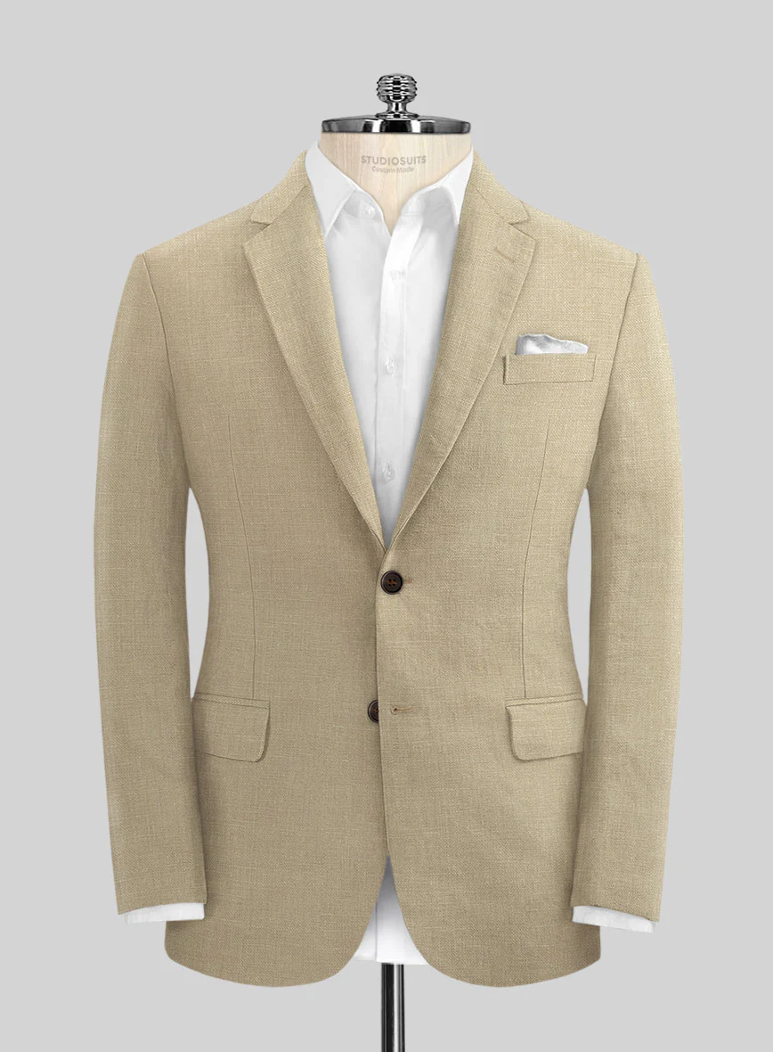 Maple Khaki Pure Linen Suit - Image 2