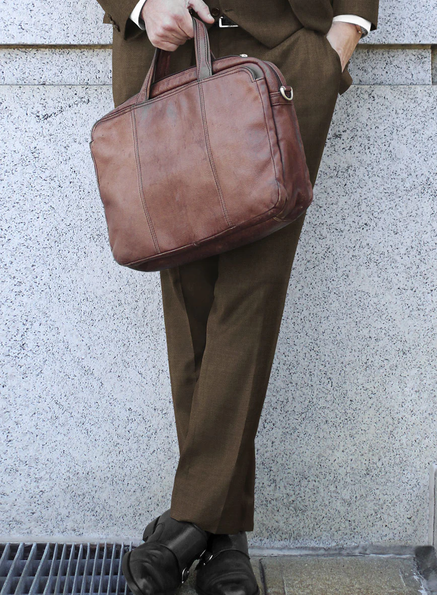 Marco Stretch Brown Wool Suit - Image 5