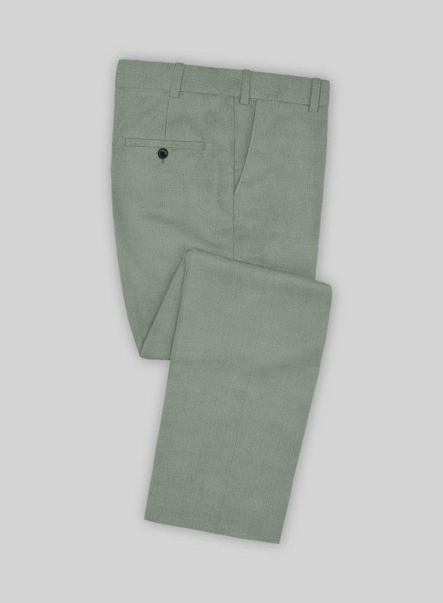 Marco Stretch Cadet Green Wool Pants - Image 2