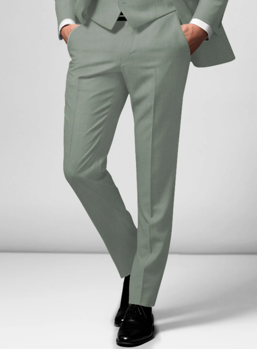 Marco Stretch Cadet Green Wool Suit - Image 5