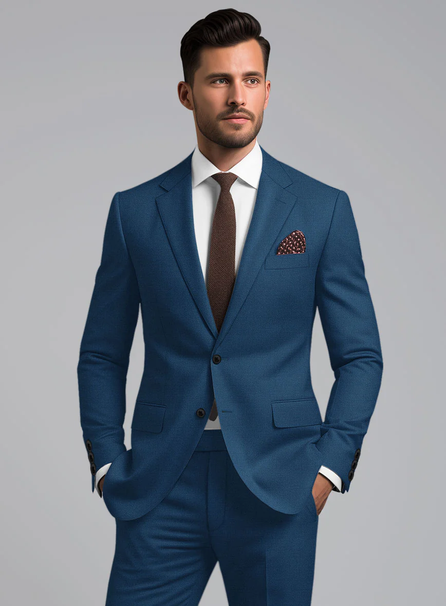 Marco Stretch Casa Blue Wool Jacket - Image 2