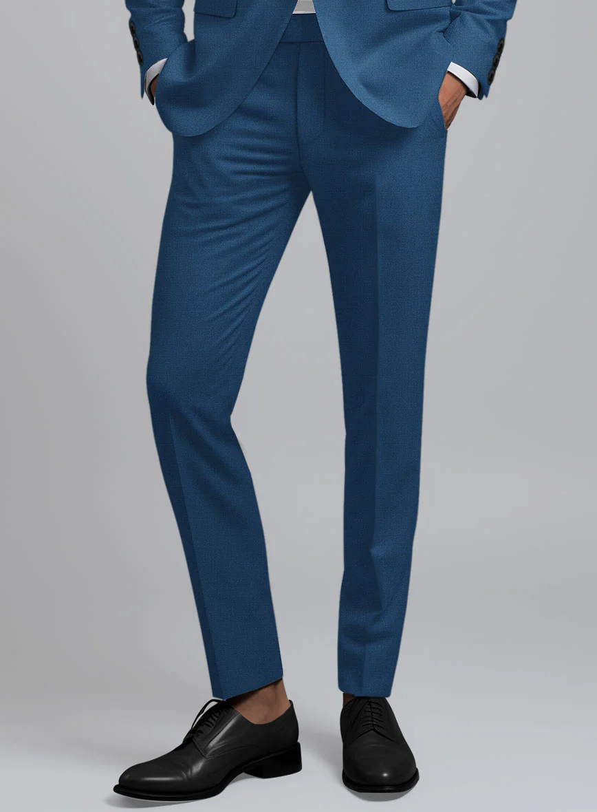 Marco Stretch Casa Blue Wool Pants - Image 2