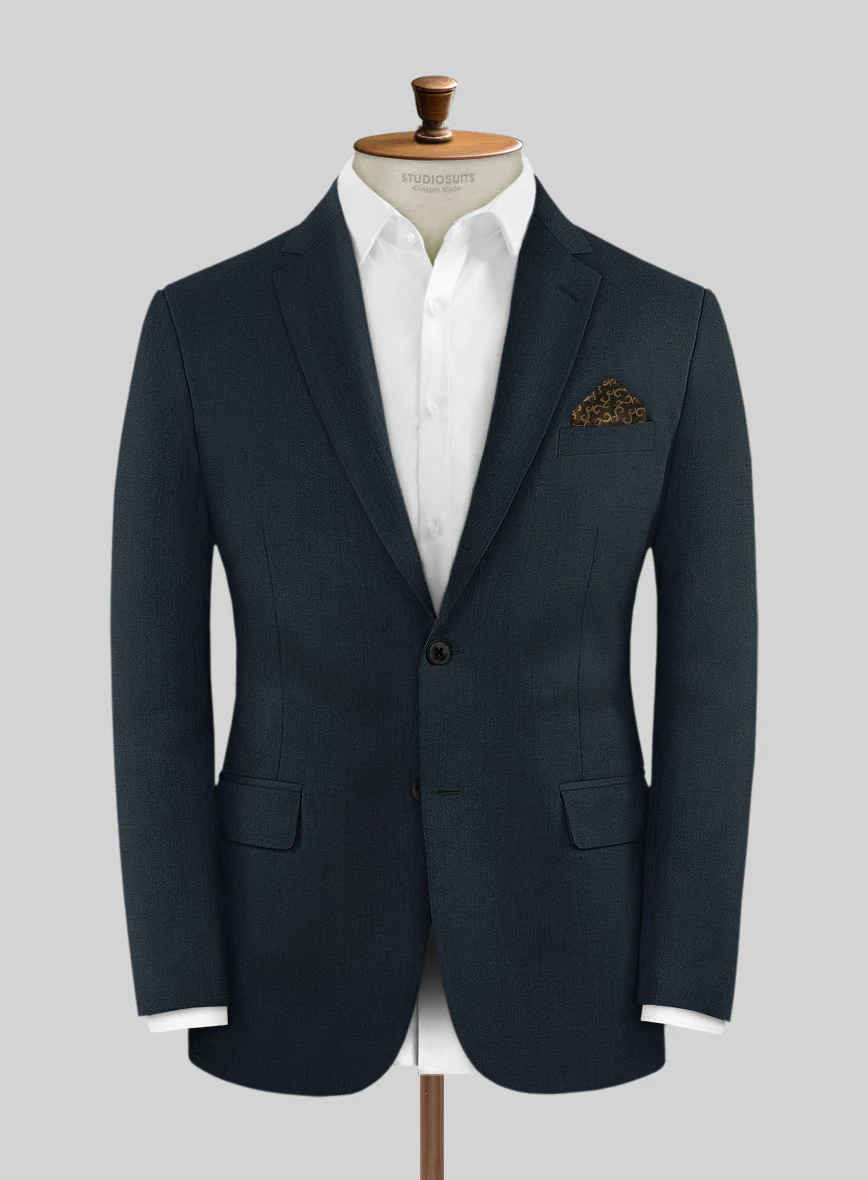 Marco Stretch Dark Blue Wool Suit - Image 3