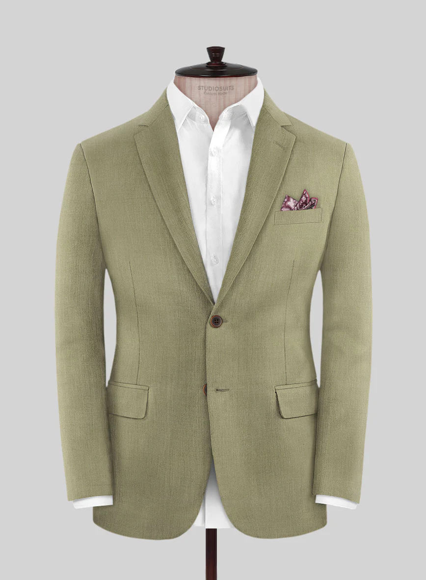 Marco Stretch Dark Khaki Wool Suit - Image 3