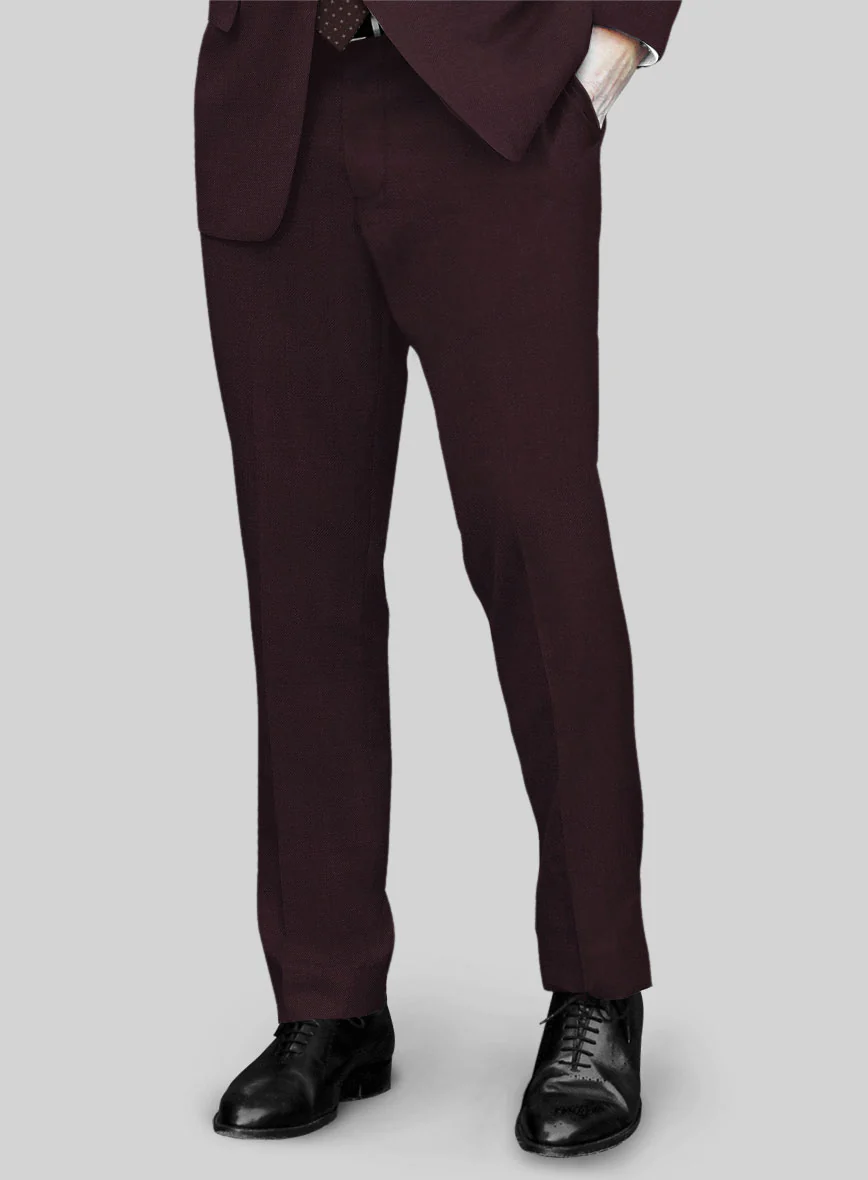 Marco Stretch Dark Wine Wool Suit - Image 5