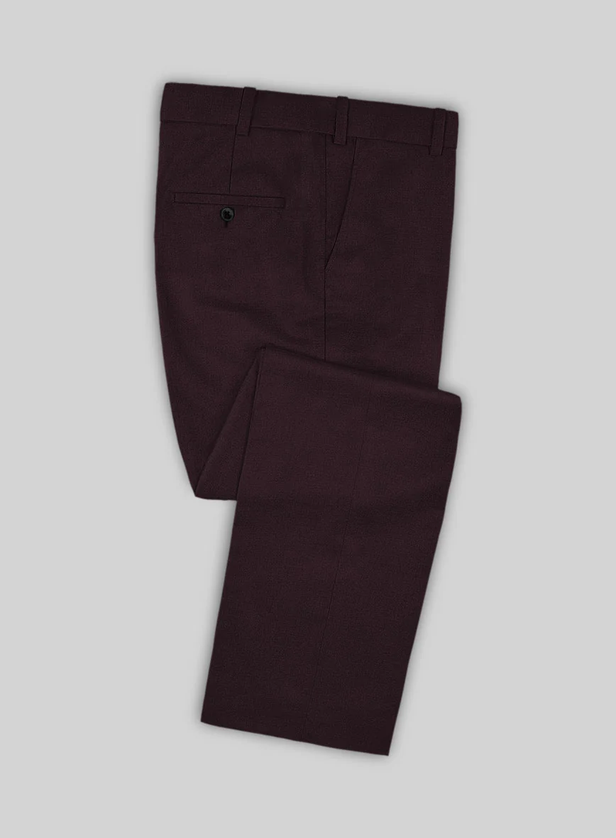 Marco Stretch Dark Wine Wool Suit - Image 6