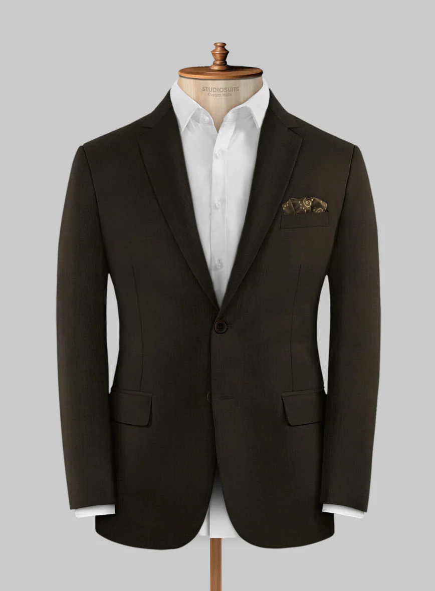 Marco Stretch Deep Brown Wool Suit - Image 3
