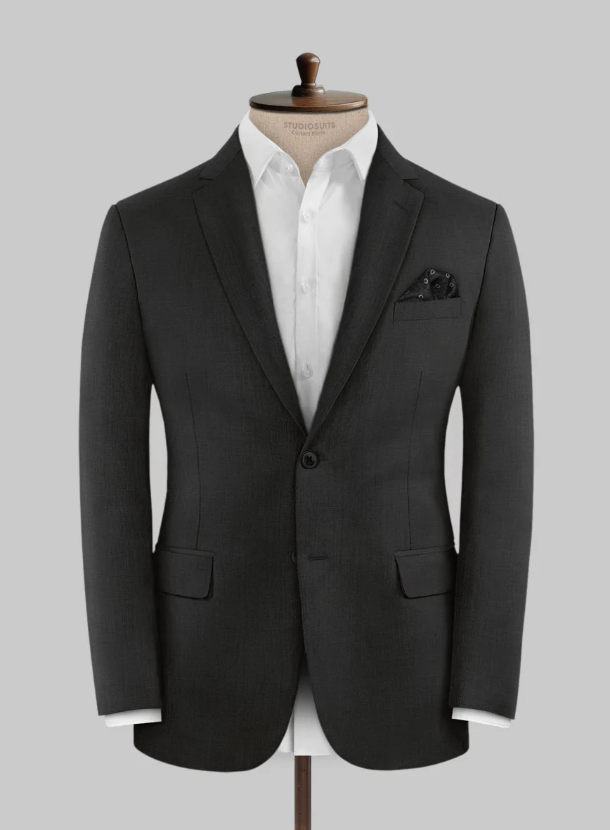 Marco Stretch Deep Gray Wool Suit - Image 3