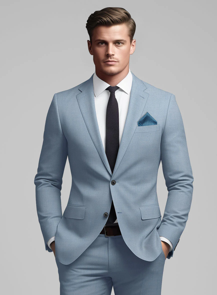 Marco Stretch Ebony Blue Wool Jacket - Image 2