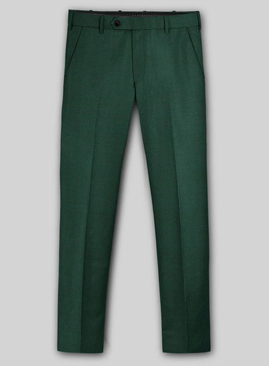 Marco Stretch Emerald Green Wool Pants - Image 2