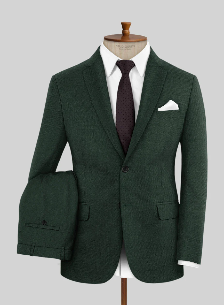 Marco Stretch Hunter Green Wool Suit