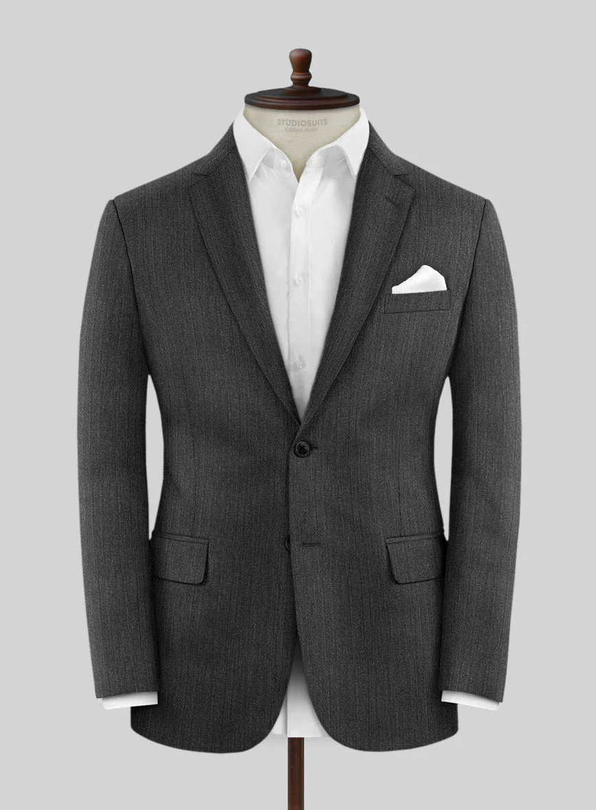 Marco Stretch Iron Gray Wool Suit - Image 3