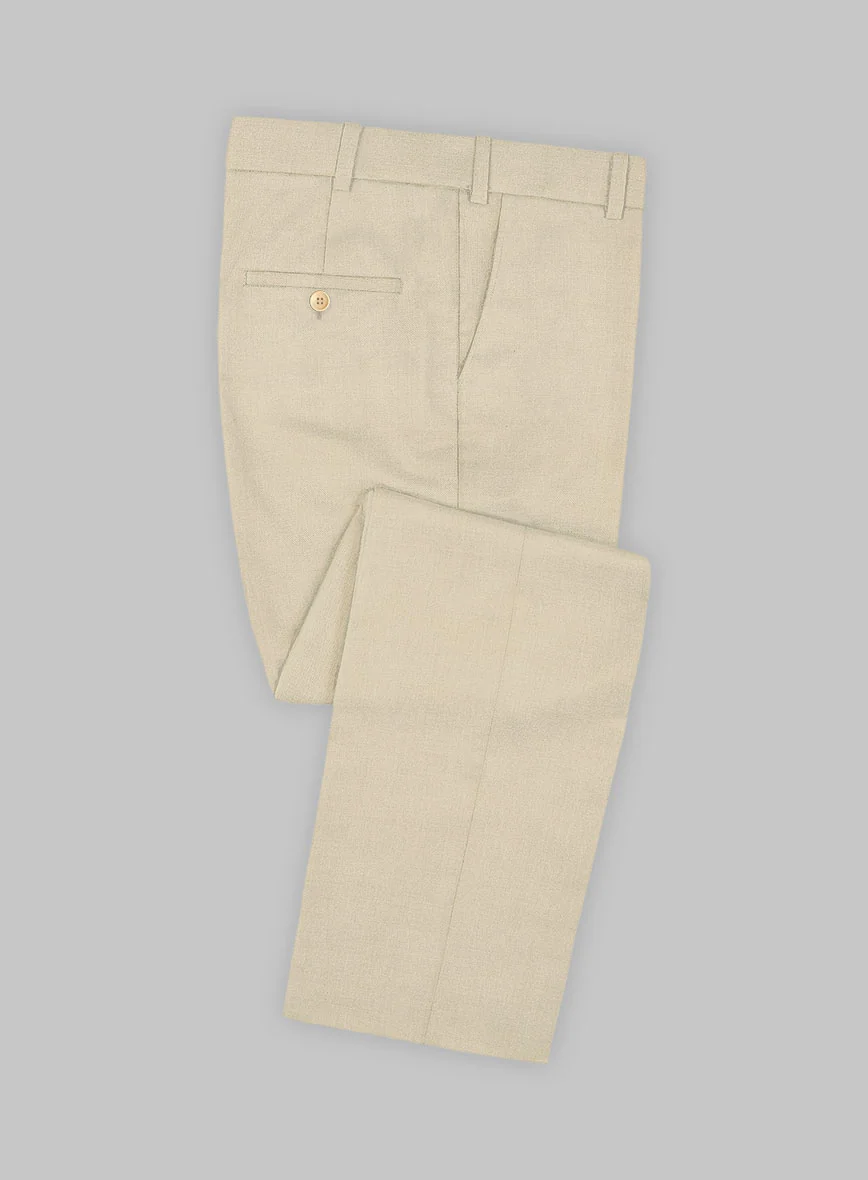 Marco Stretch Light Beige Wool Suit - Image 6