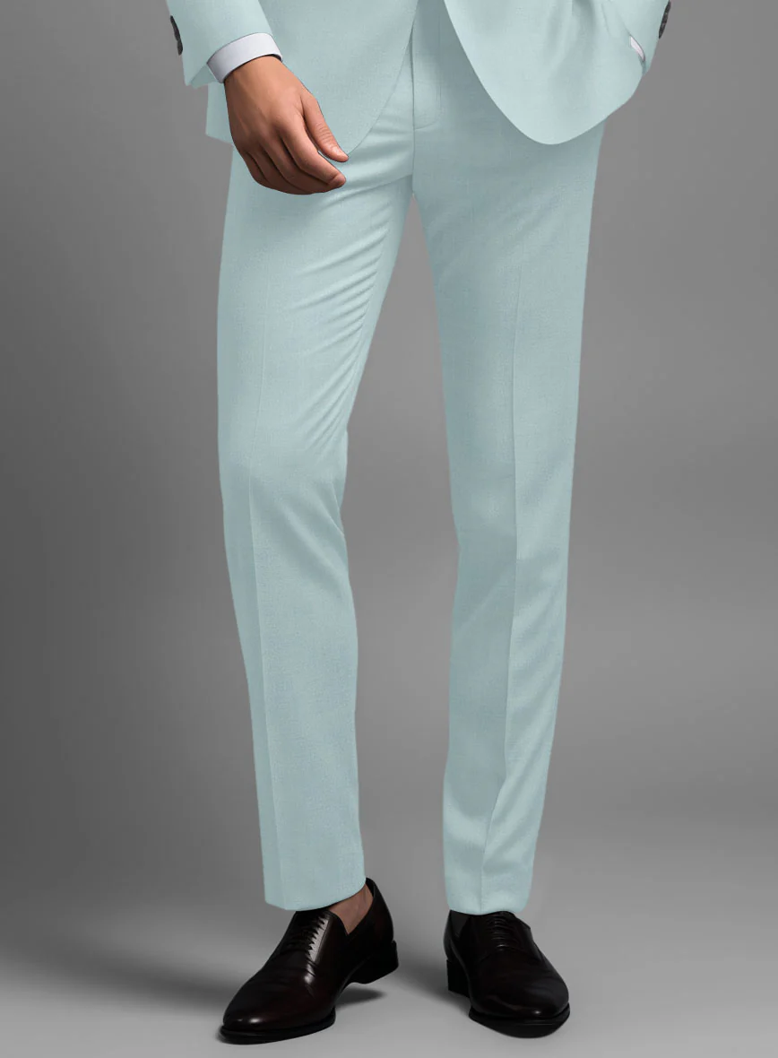 Marco Stretch Light Blue Wool Pants - Image 2