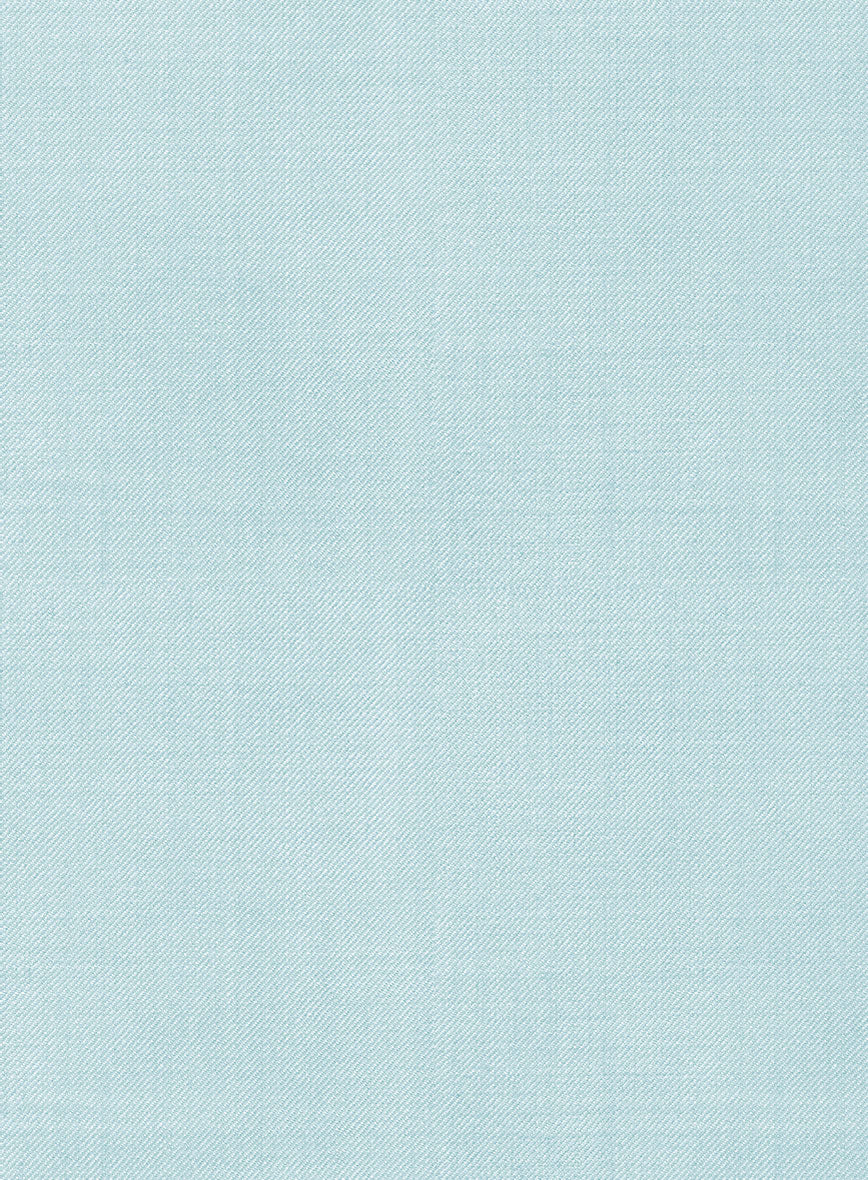 Marco Stretch Light Blue Wool Pants - Image 3
