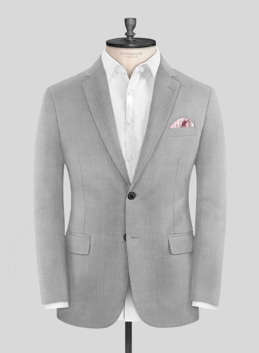 Marco Stretch Light Gray Wool Suit - Image 3