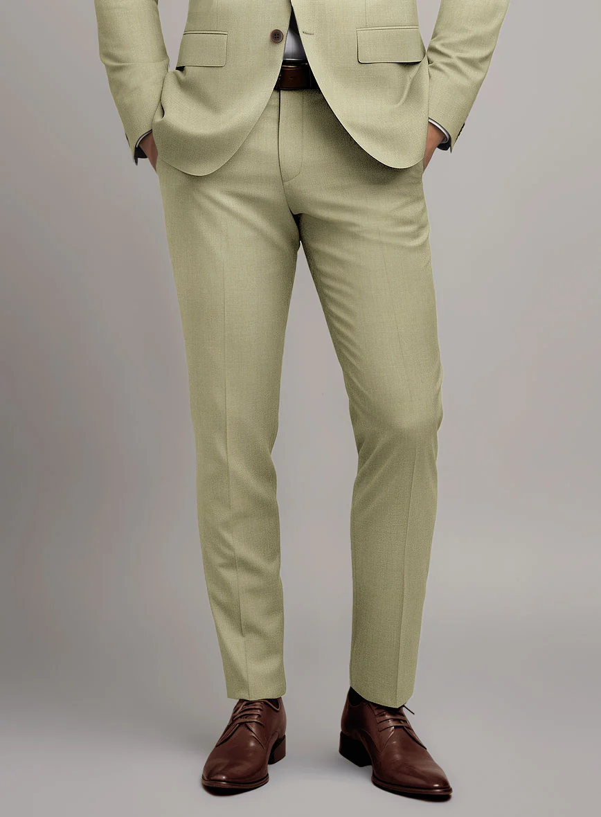 Marco Stretch Light Khaki Wool Suit - Image 5
