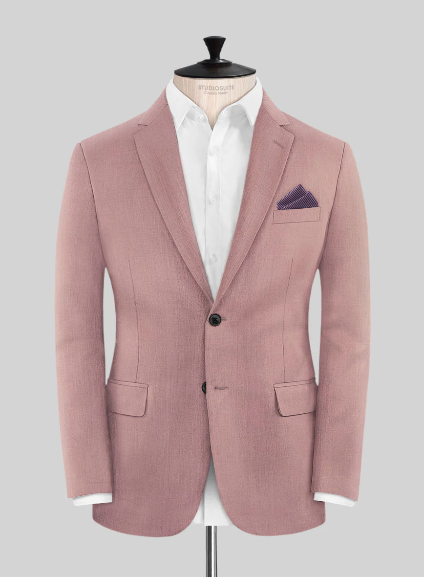 Marco Stretch Light Mauve Wool Suit - Image 4
