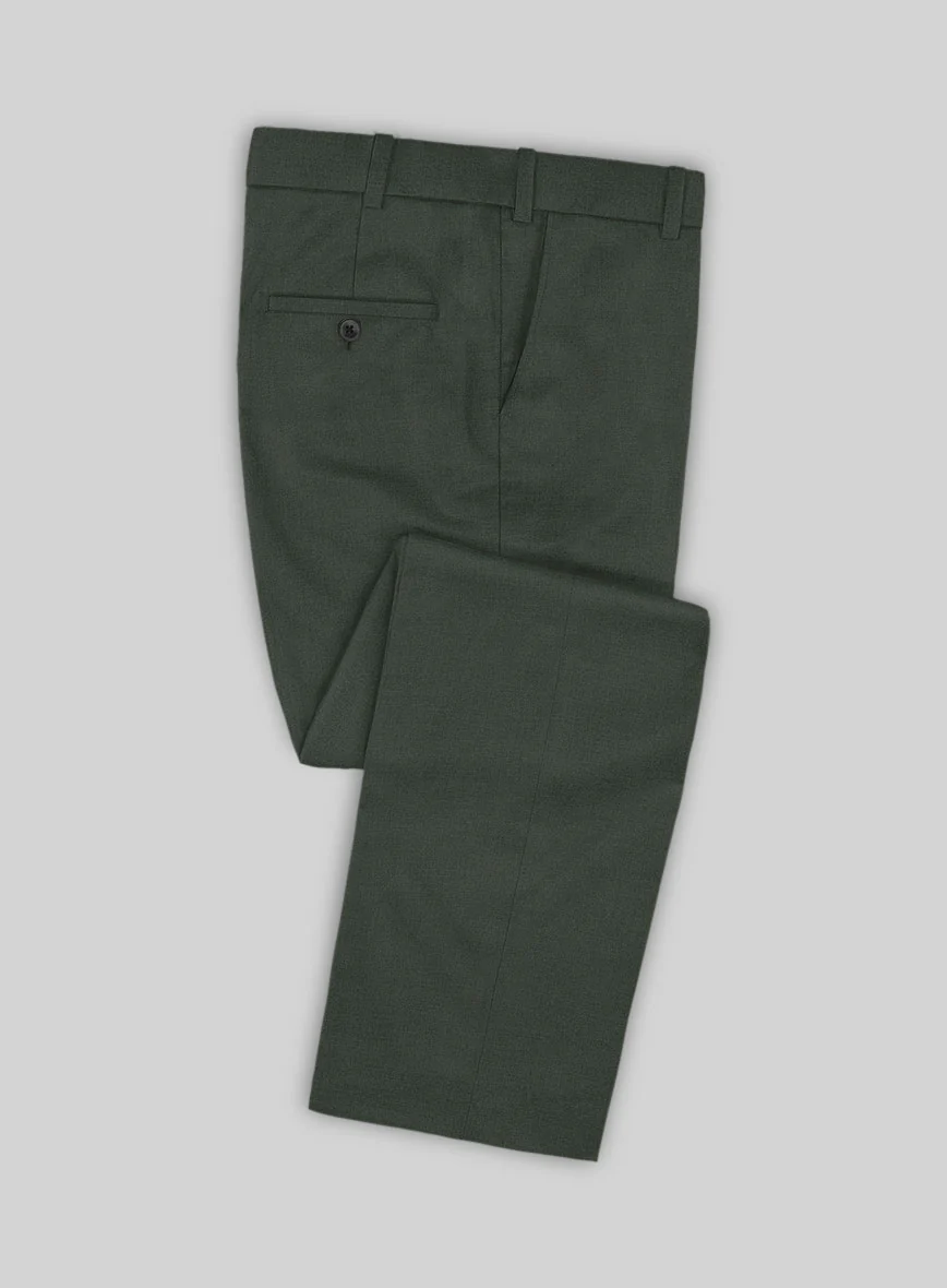 Marco Stretch Military Green Wool Suit - Image 6