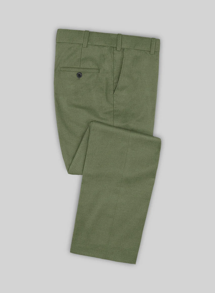 Marco Stretch Moss Green Wool Suit - Image 6
