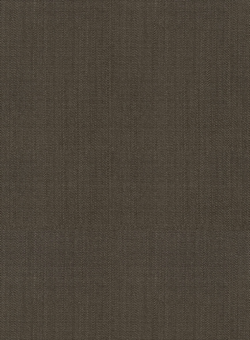 Marco Stretch Mud Brown Wool Jacket - Image 3